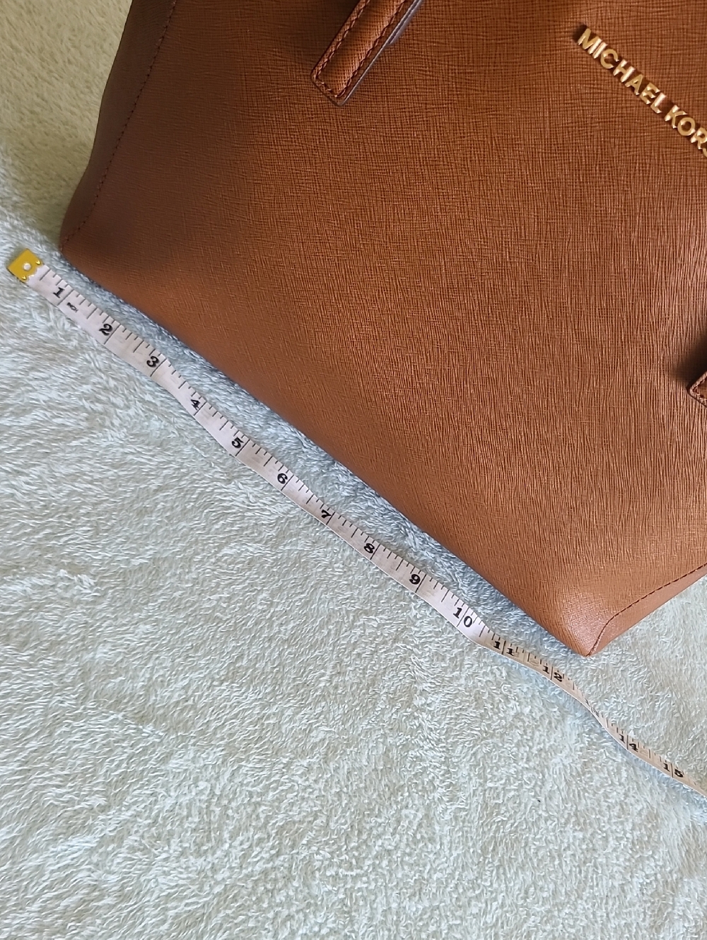 Michael Kors Brown Saffiano Leather Tote - Picture 9 of 15